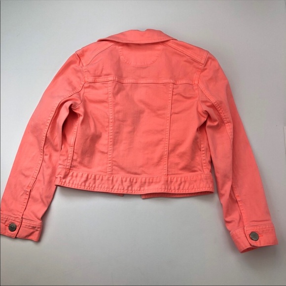 Express Jean Jacket Neon Orange XS - Picture 3 of 6